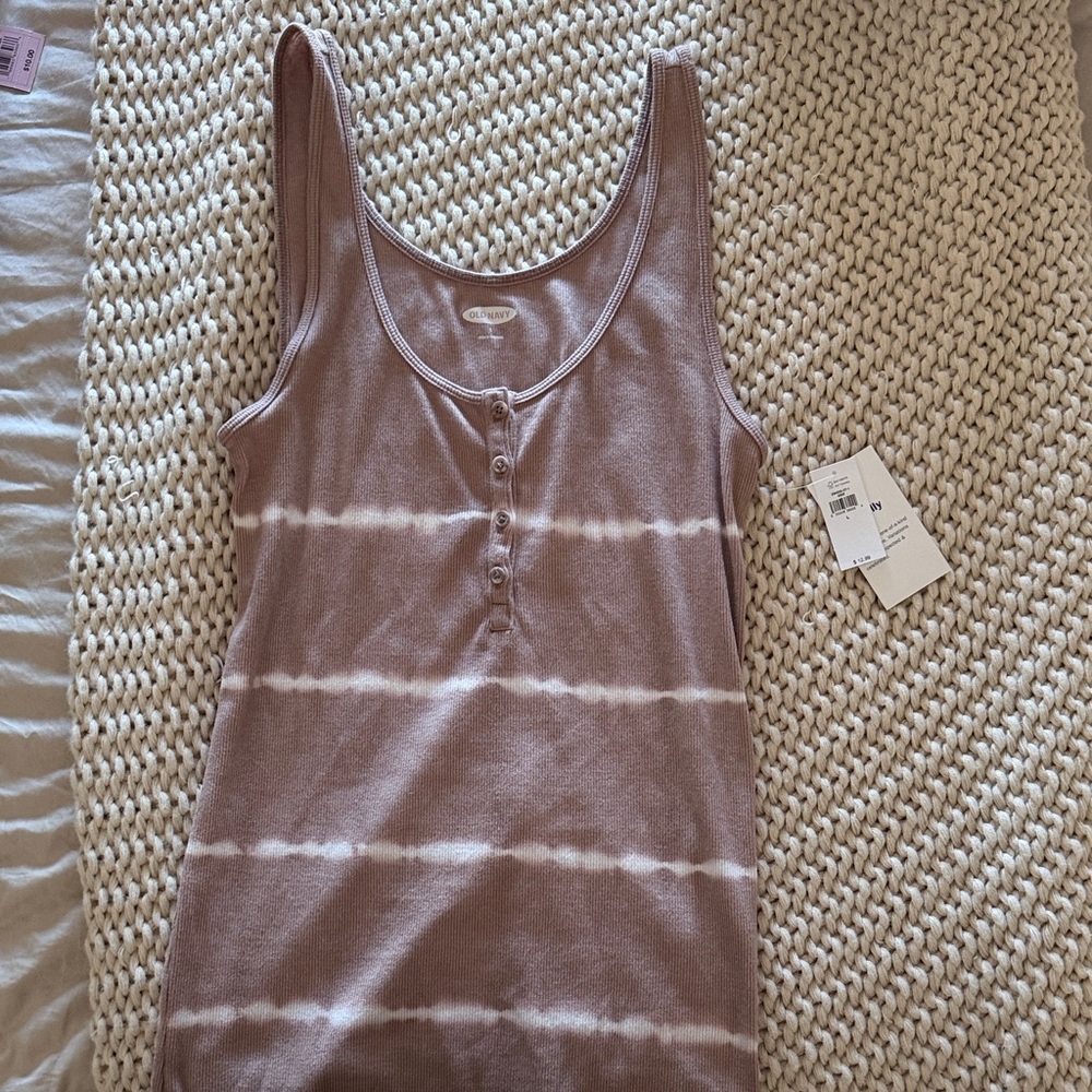 Old Navy Women's Purple Tie-Dye Tank Top